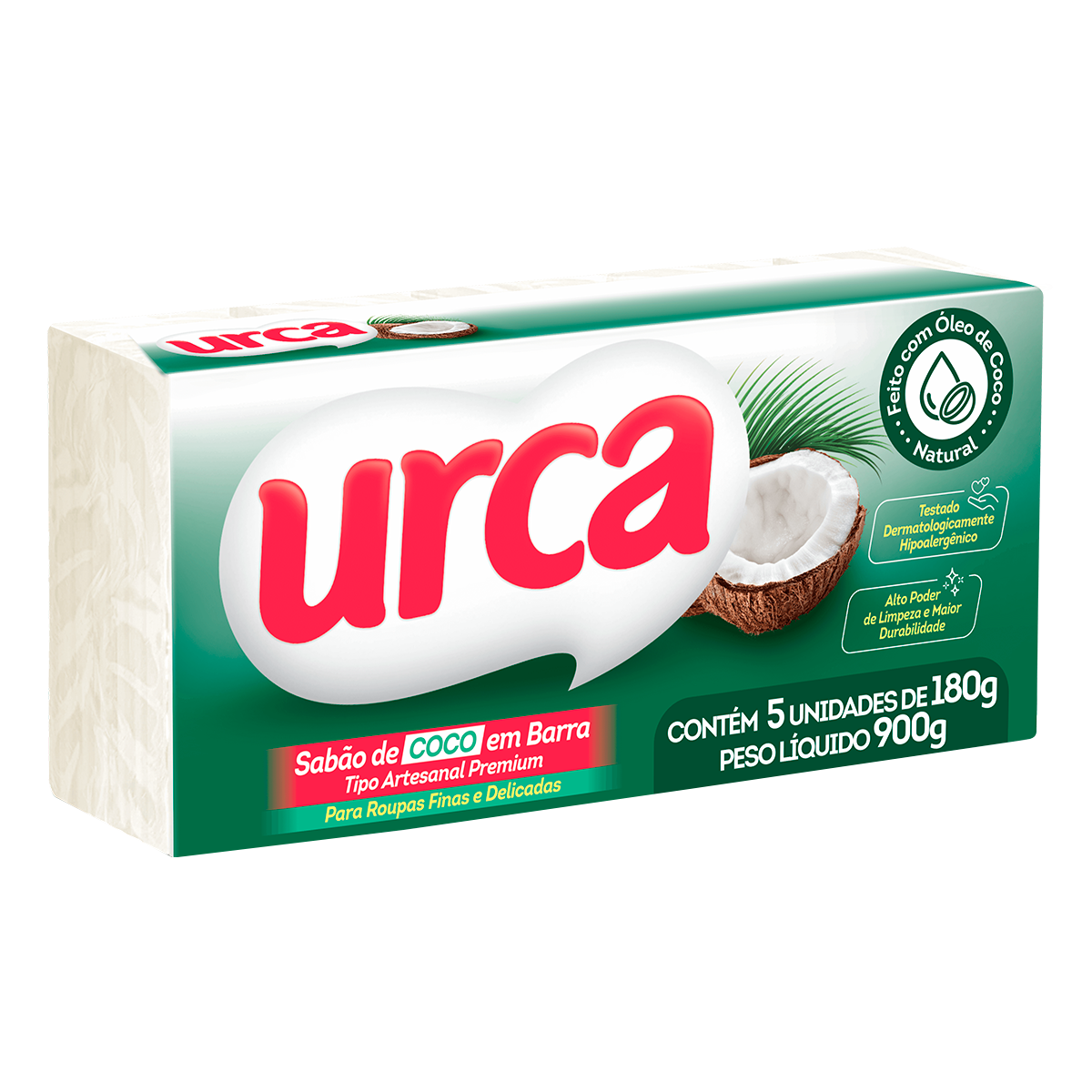 Sab&atilde;o em Barra de Coco Urca 900g C/5 Unidades