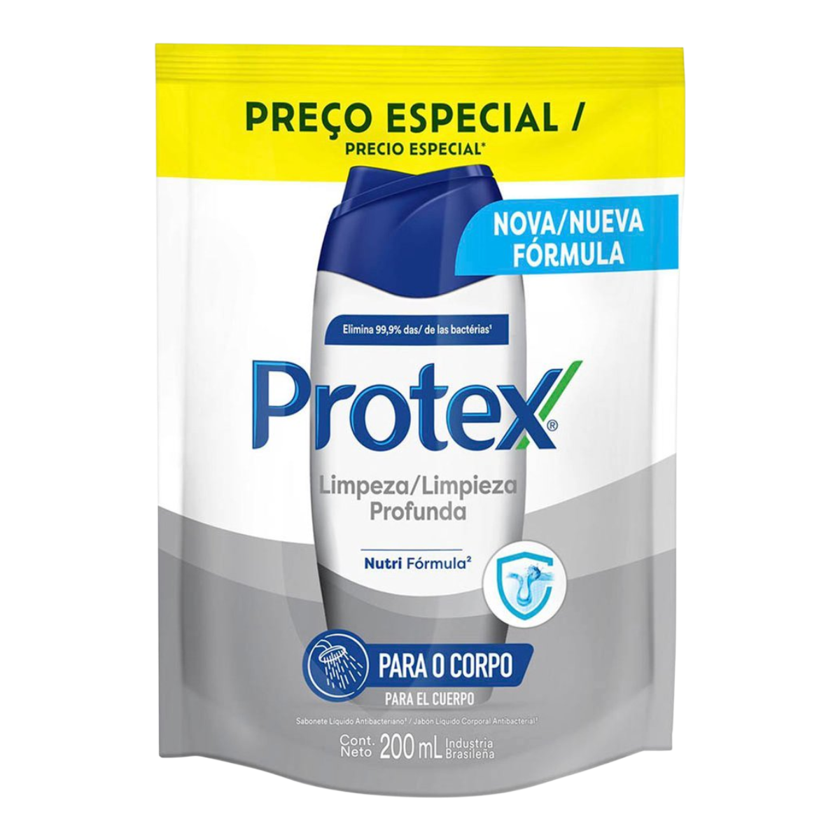 Sabonete L&iacute;quido Antibacteriano Protex Limpeza Profunda Sach&ecirc; 200ml