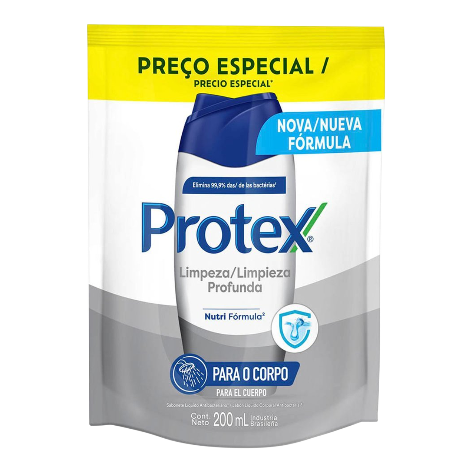 Sabonete L&iacute;quido Antibacteriano Protex Limpeza Profunda Sach&ecirc; 200ml