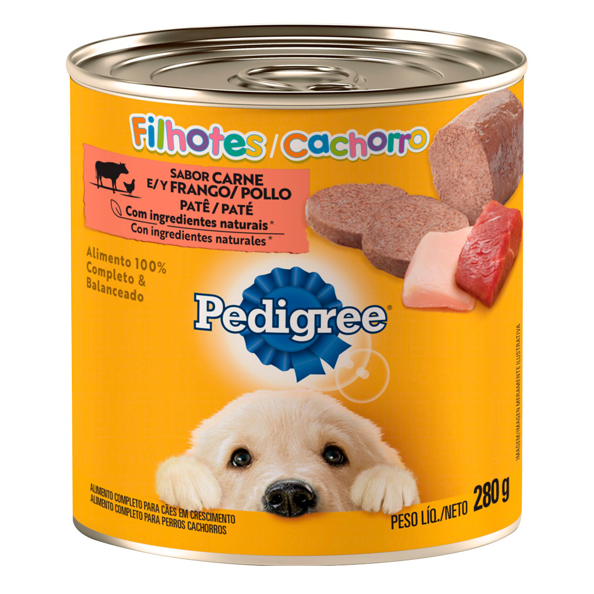 Pat&ecirc; para C&atilde;es Filhotes Carne e Frango Pedigree Vital Pro Lata 280g