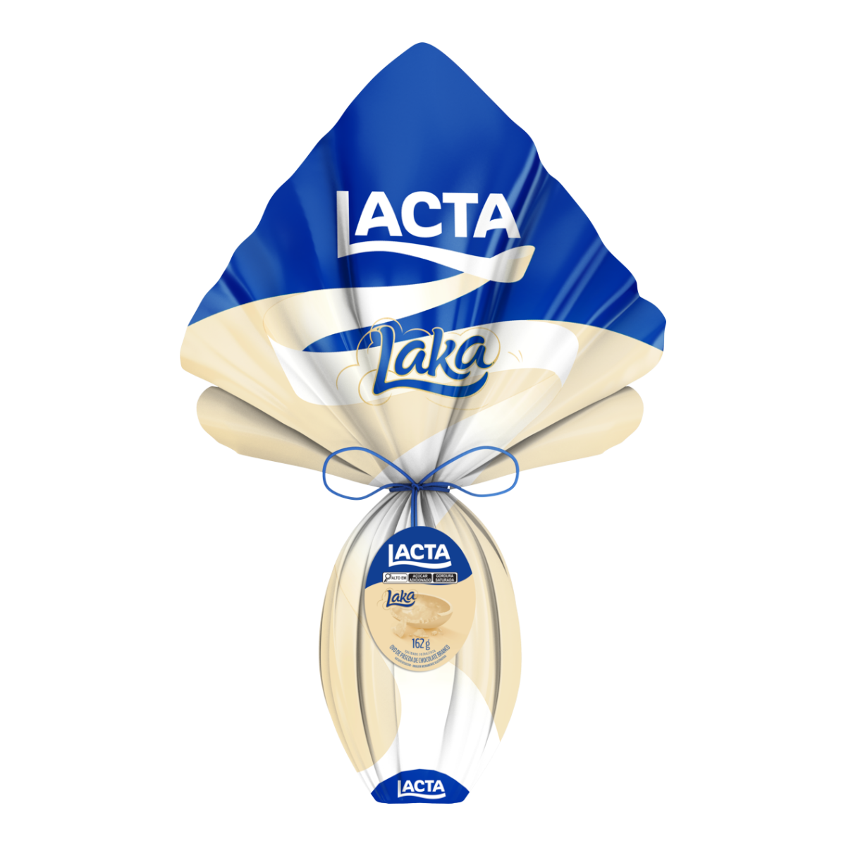 Ovo de P&aacute;scoa Branco Laka Lacta 162g