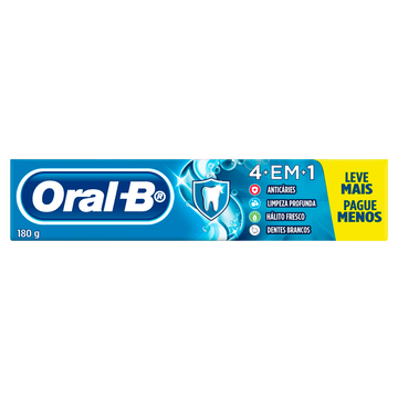 Creme Dental 4 em 1 Oral-B Caixa 180g - Embalagem Leve Mais Pague Menos