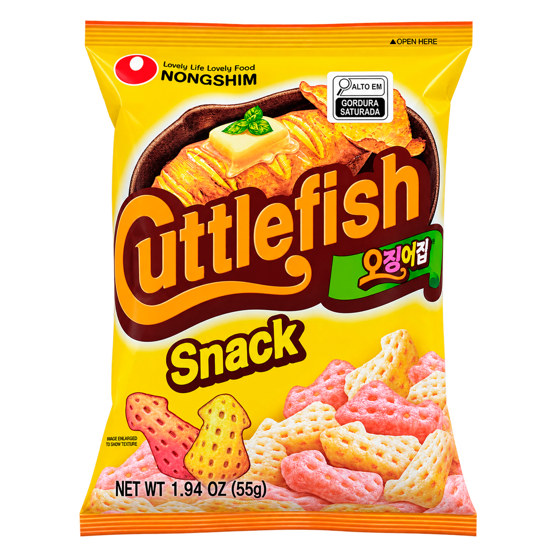 Salgadinho Lula Grelhada Cuttlefish Nongshim Pacote 55g