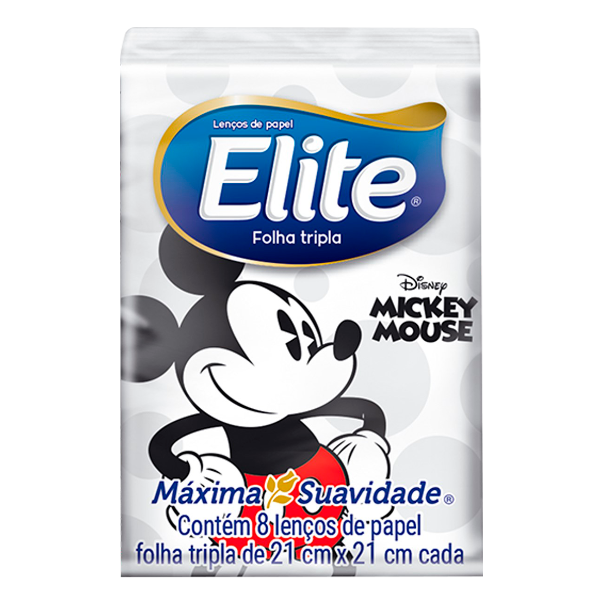 Len&ccedil;o de Papel Folha Tripla Elite Kids 21x21cm C/8 Unidades