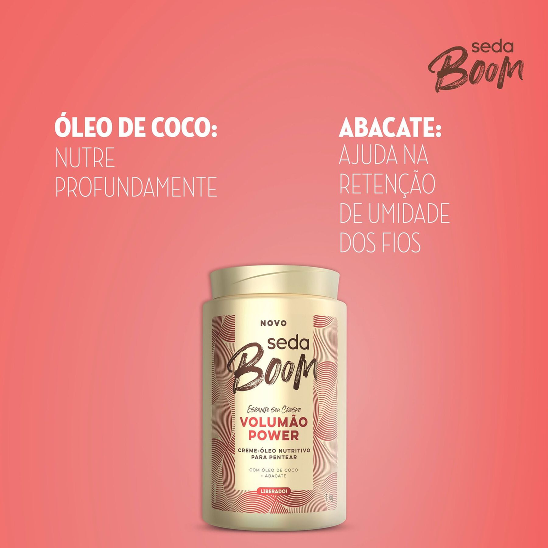 Creme para Pentear Seda Boom Volumão Power 1kg