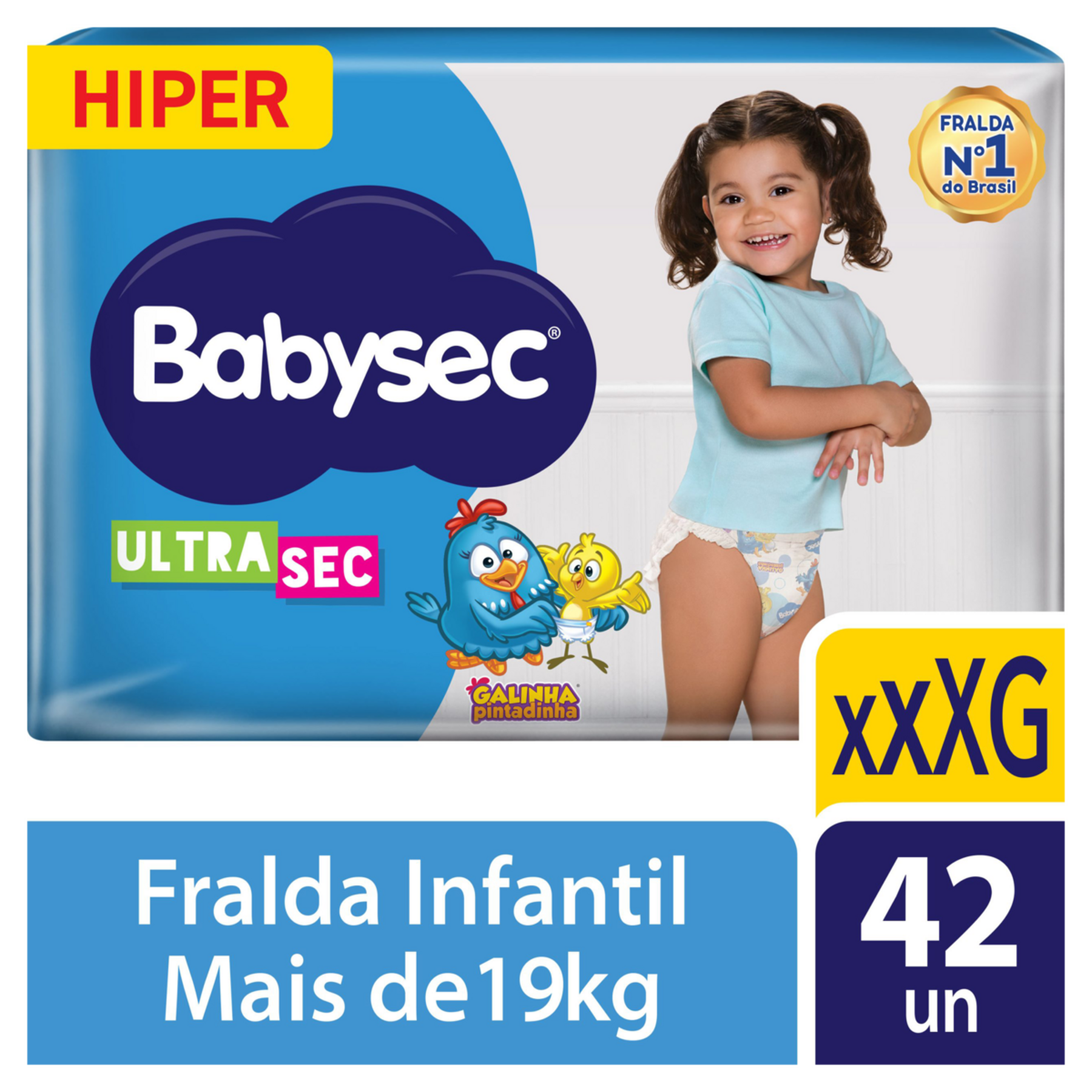 Fralda Descartável Ultra Sec Babysec XXXG Hiperpacote C/42 Unidades