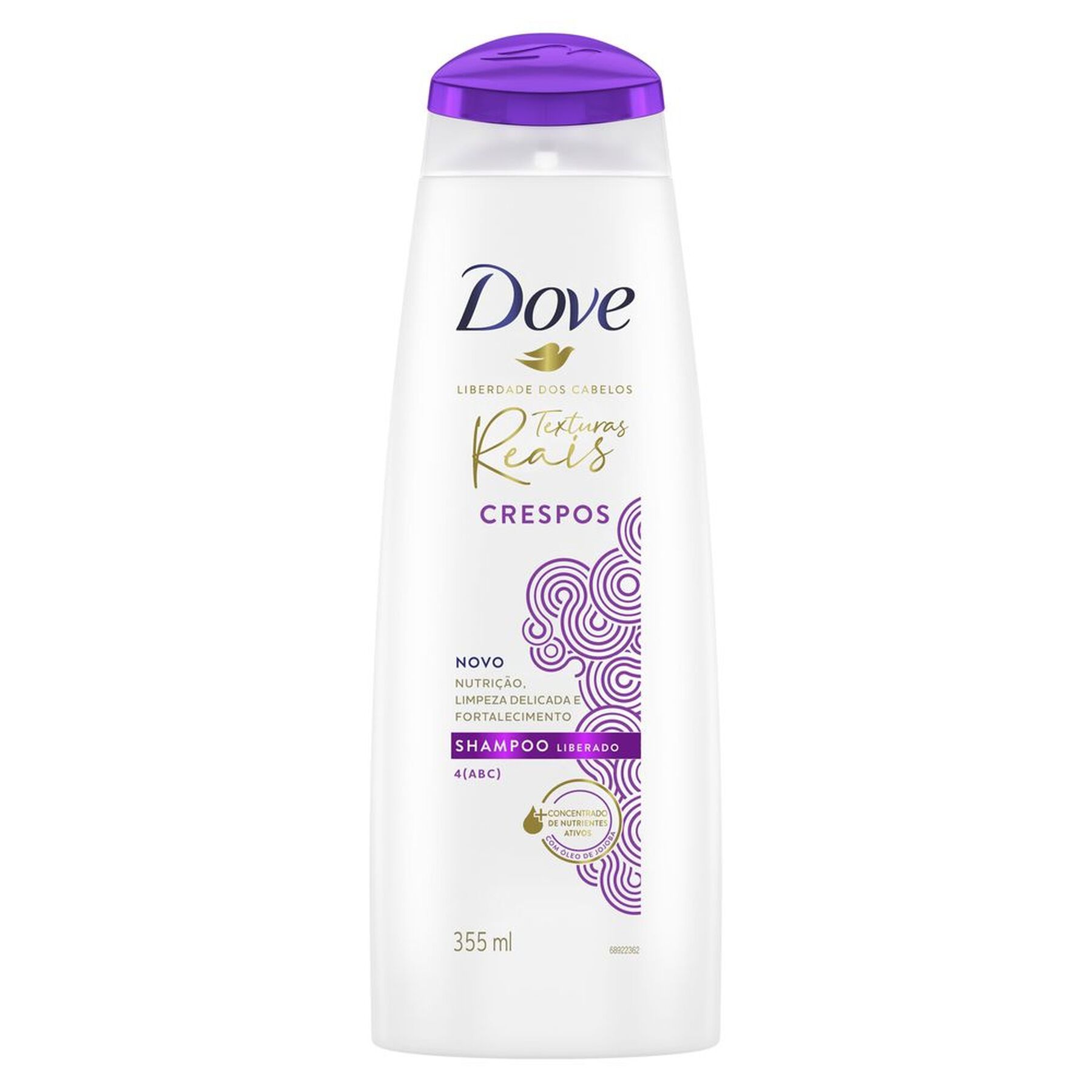 Shampoo Texturas Reais Crespos Dove Frasco 355ml