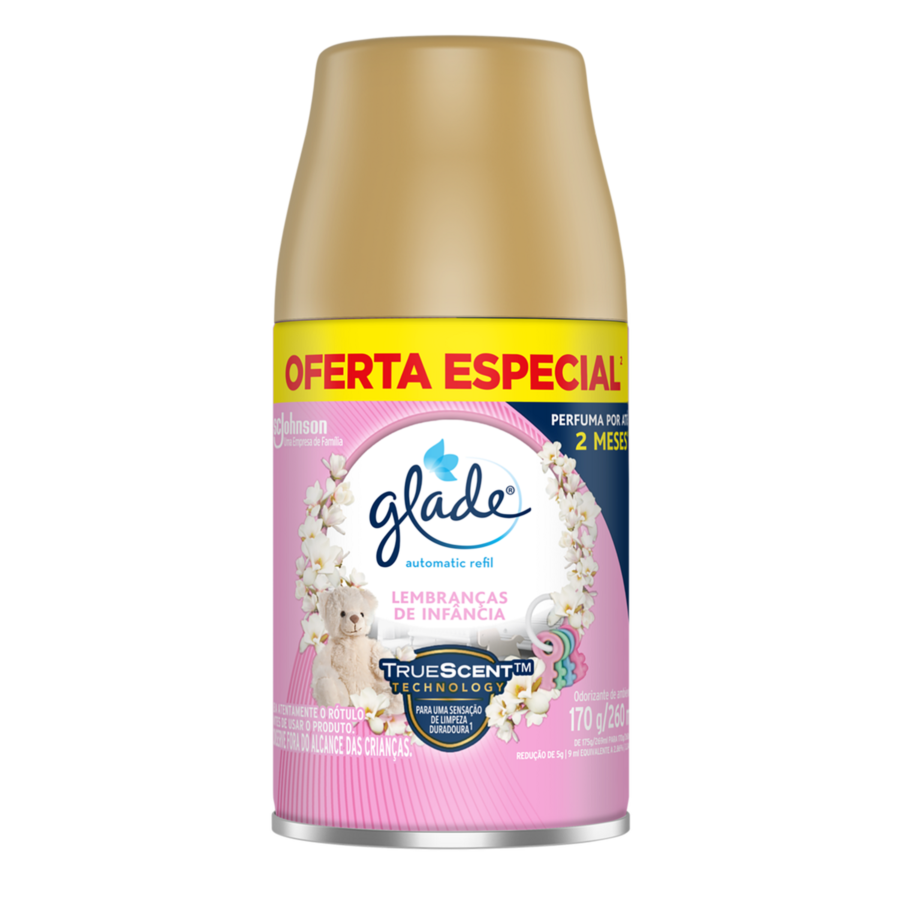 Odorizador de Ambiente Lembran&ccedil;as de Inf&acirc;ncia Glade Automatic Refil Frasco 260ml - Embalagem Oferta Especial
