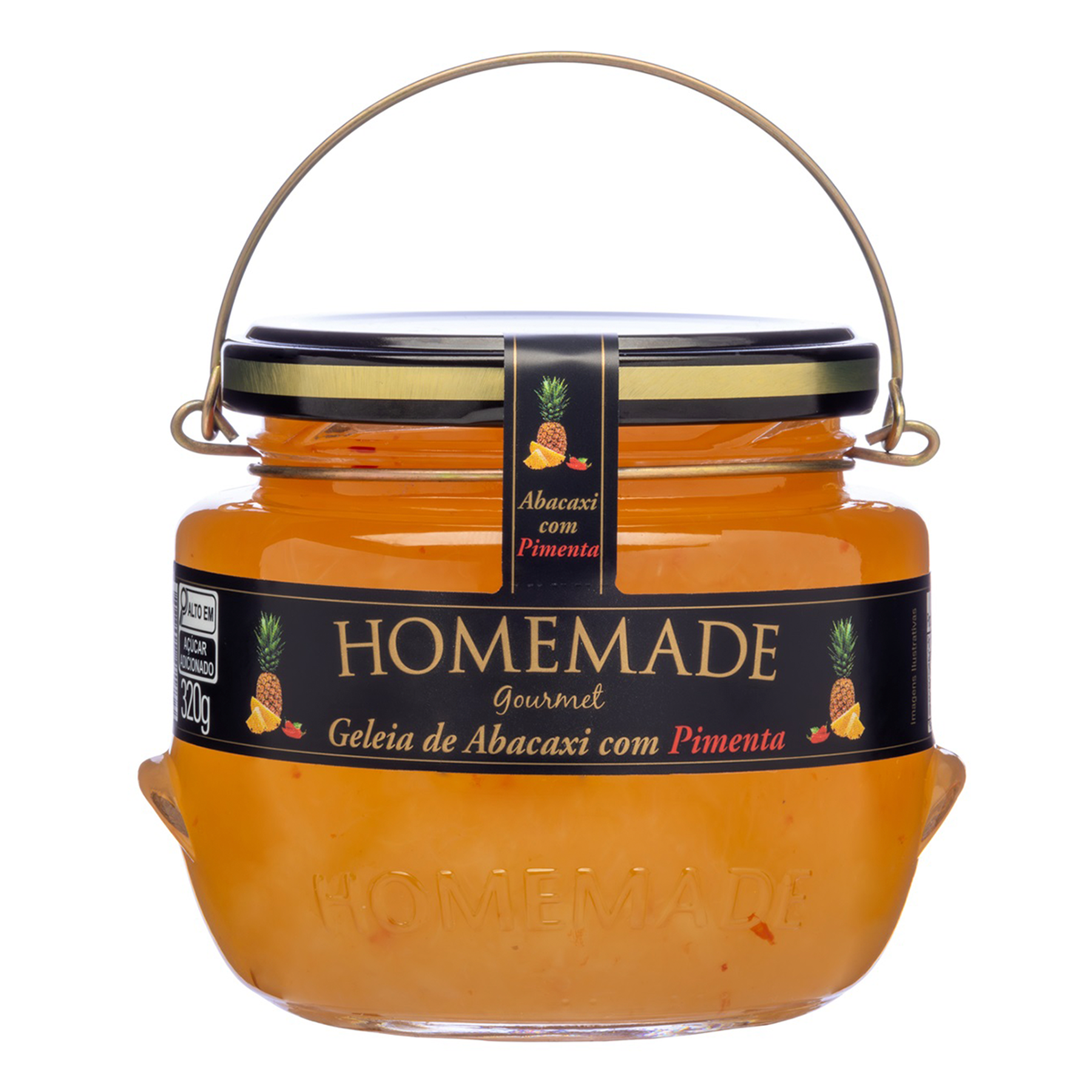 Geleia de Abacaxi com Pimenta Gourmet Homemade Vidro 320g
