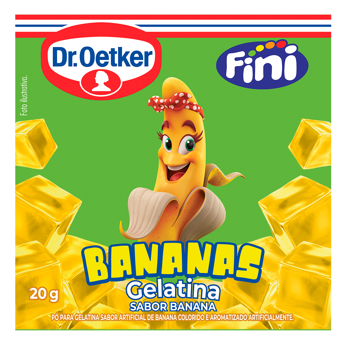 Gelatina Bananas Fini Dr. Oetker Caixa 20g