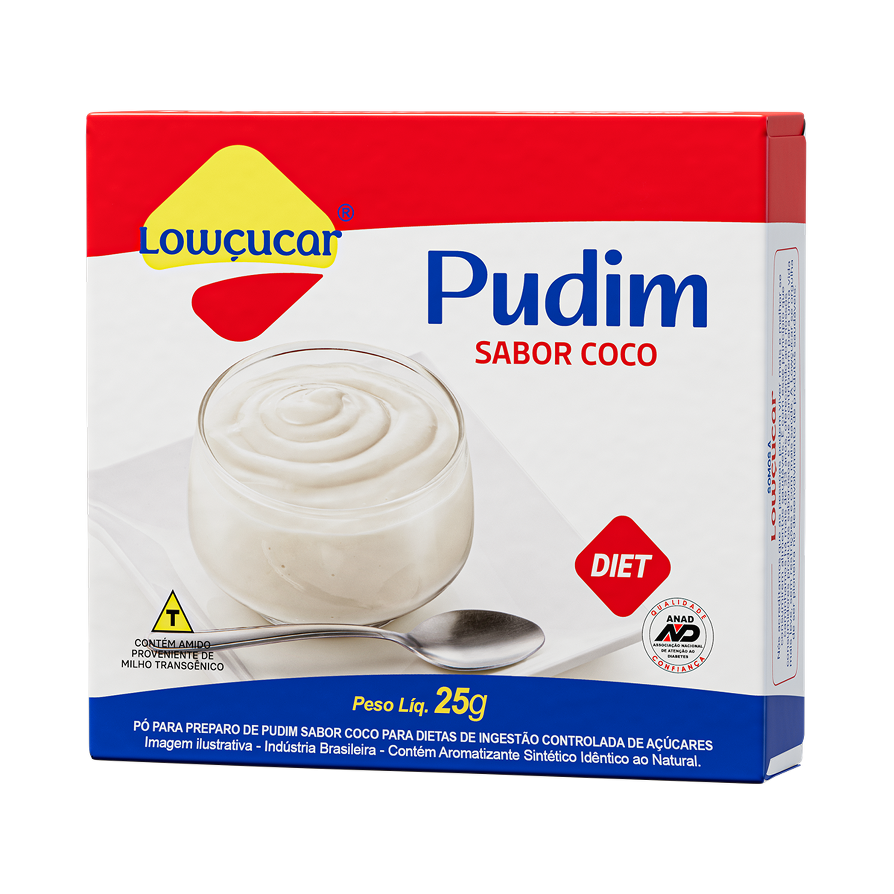 P&oacute; para Pudim de Coco Low&ccedil;ucar Caixa 25g&nbsp;