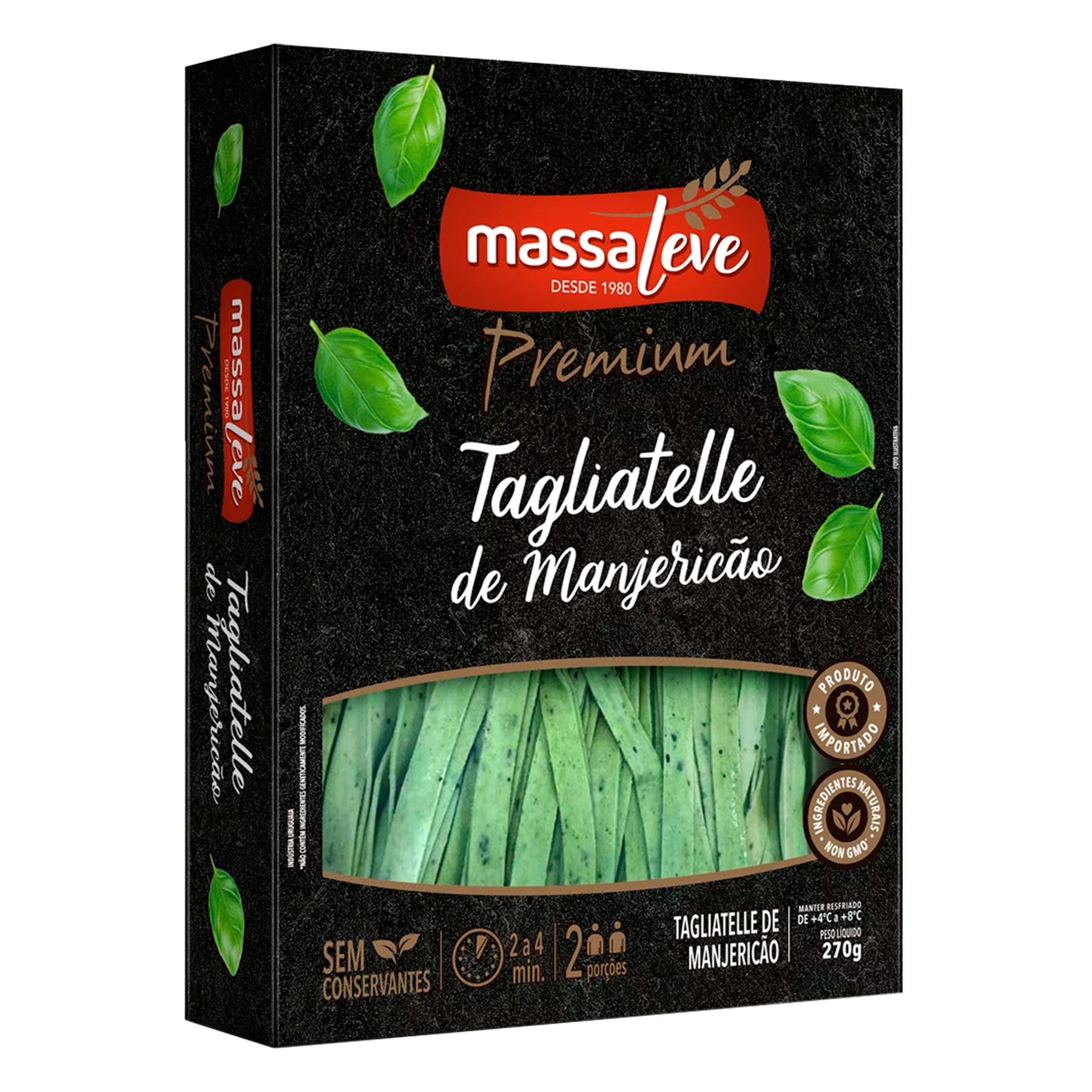 Tagliatelle de Manjericão Premium Massa Leve Caixa 270g