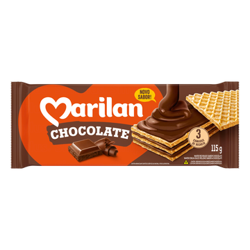 Biscoito Marilan Waf 115g, Chocolate