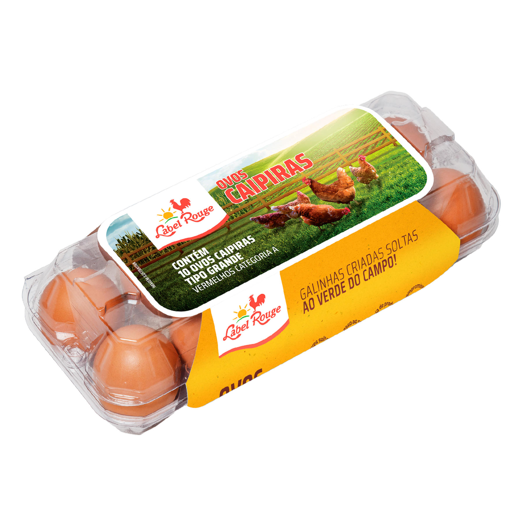 Ovos Caipiras Label Rouge C/10 Unidades