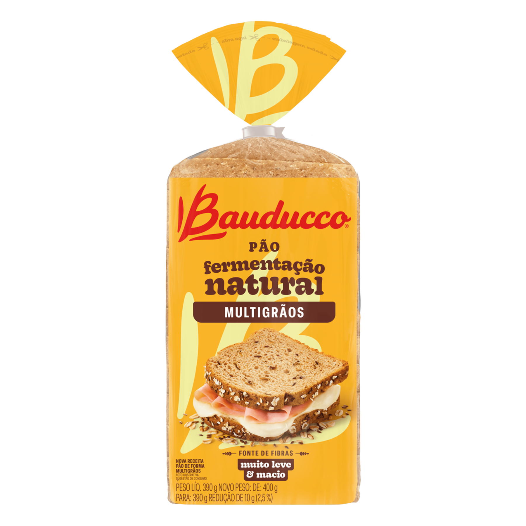 Pão de Forma Multigrãos Bauducco Pacote 390g