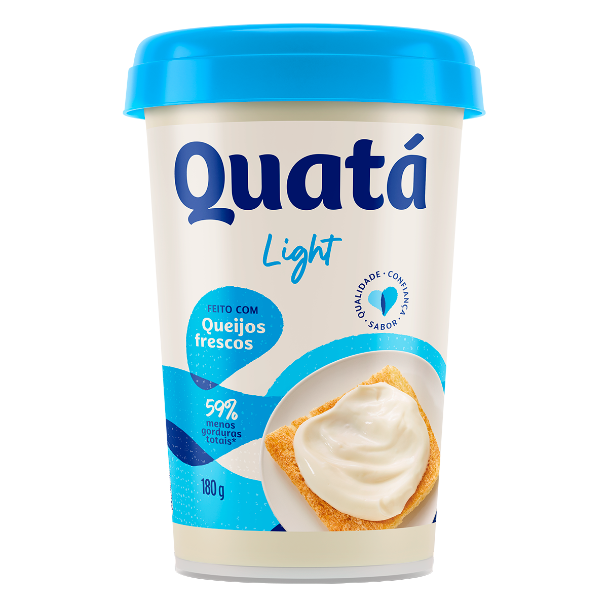 Creme de Queijo Light Quat&aacute; Copo 180g