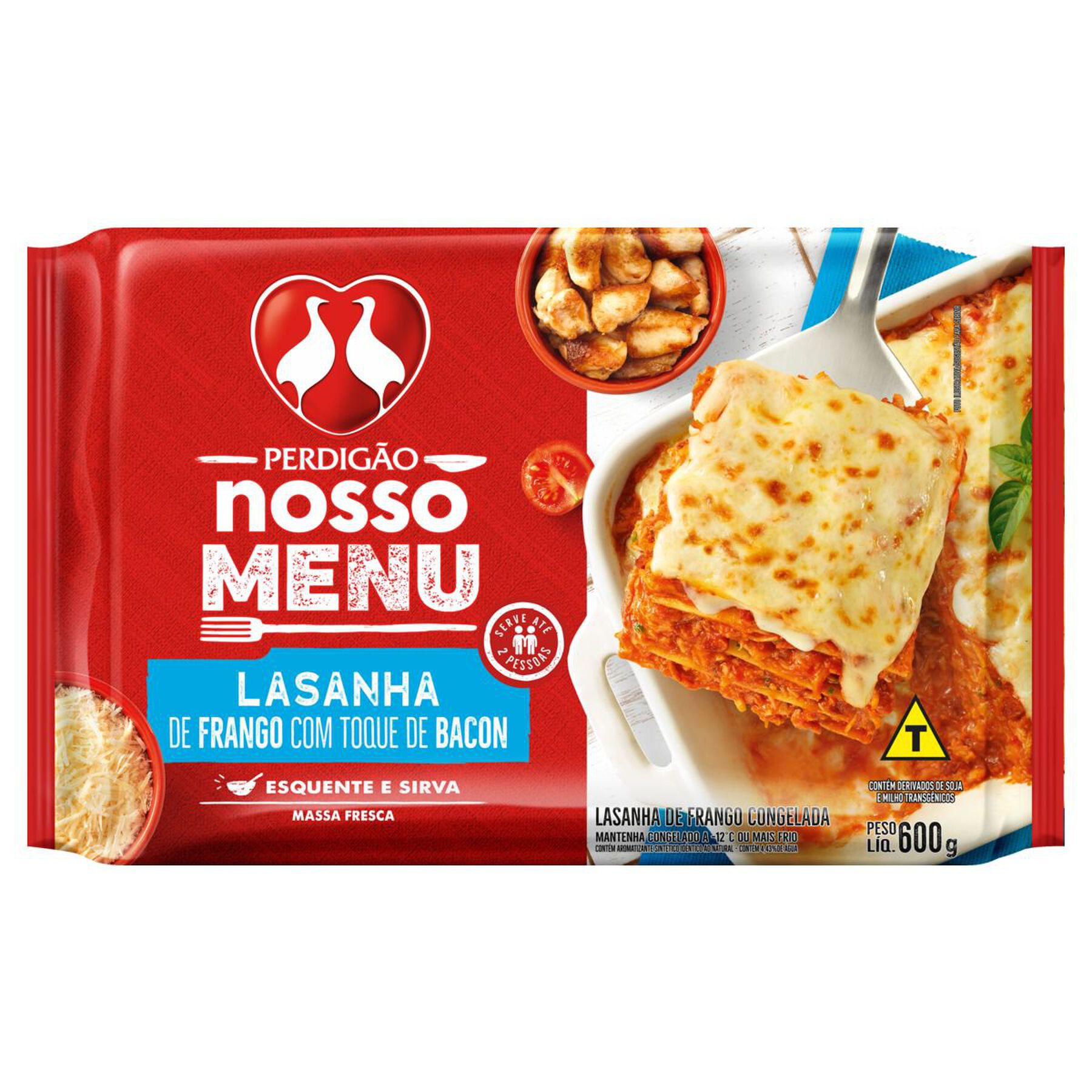 Lasanha Frango com Bacon Perdigão Pacote 600g