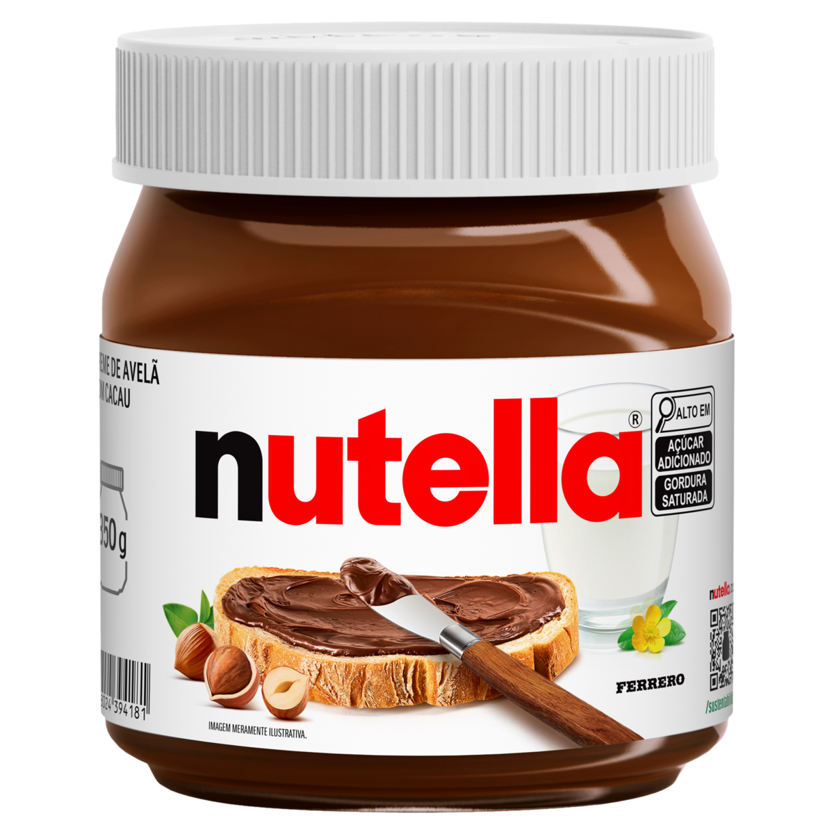 Creme de Avel&atilde; Nutella Pote 350g