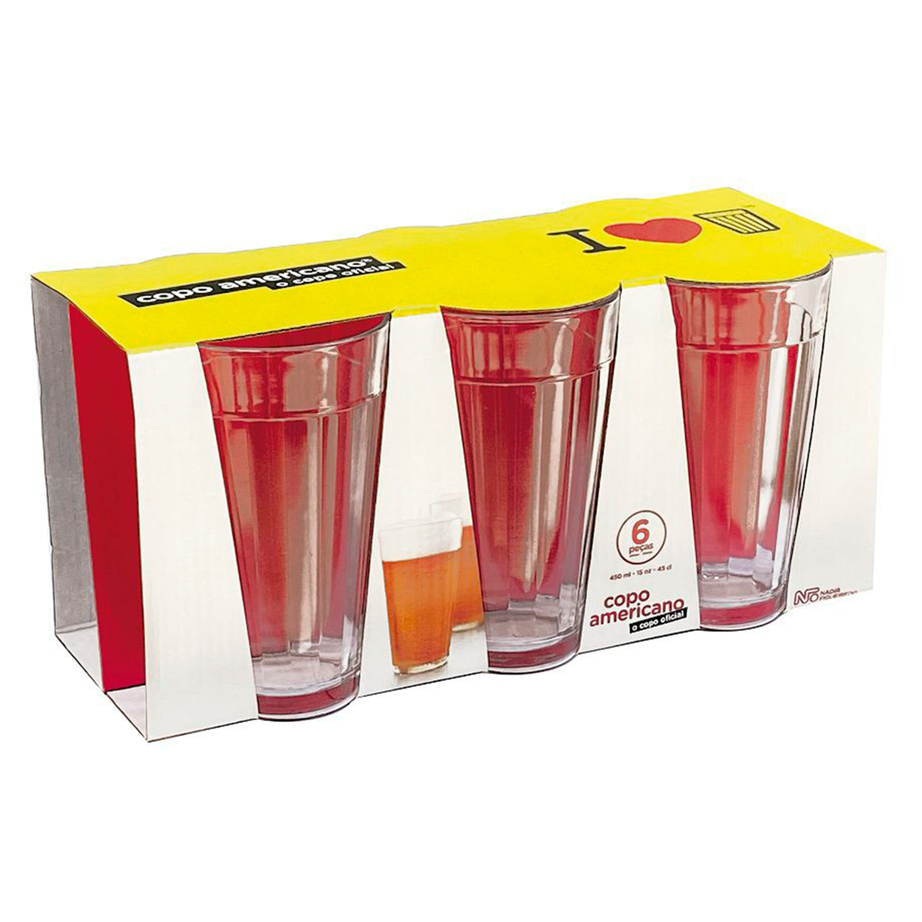 Copo Americano Nadir Figueiredo 450ml C/6 Unidades