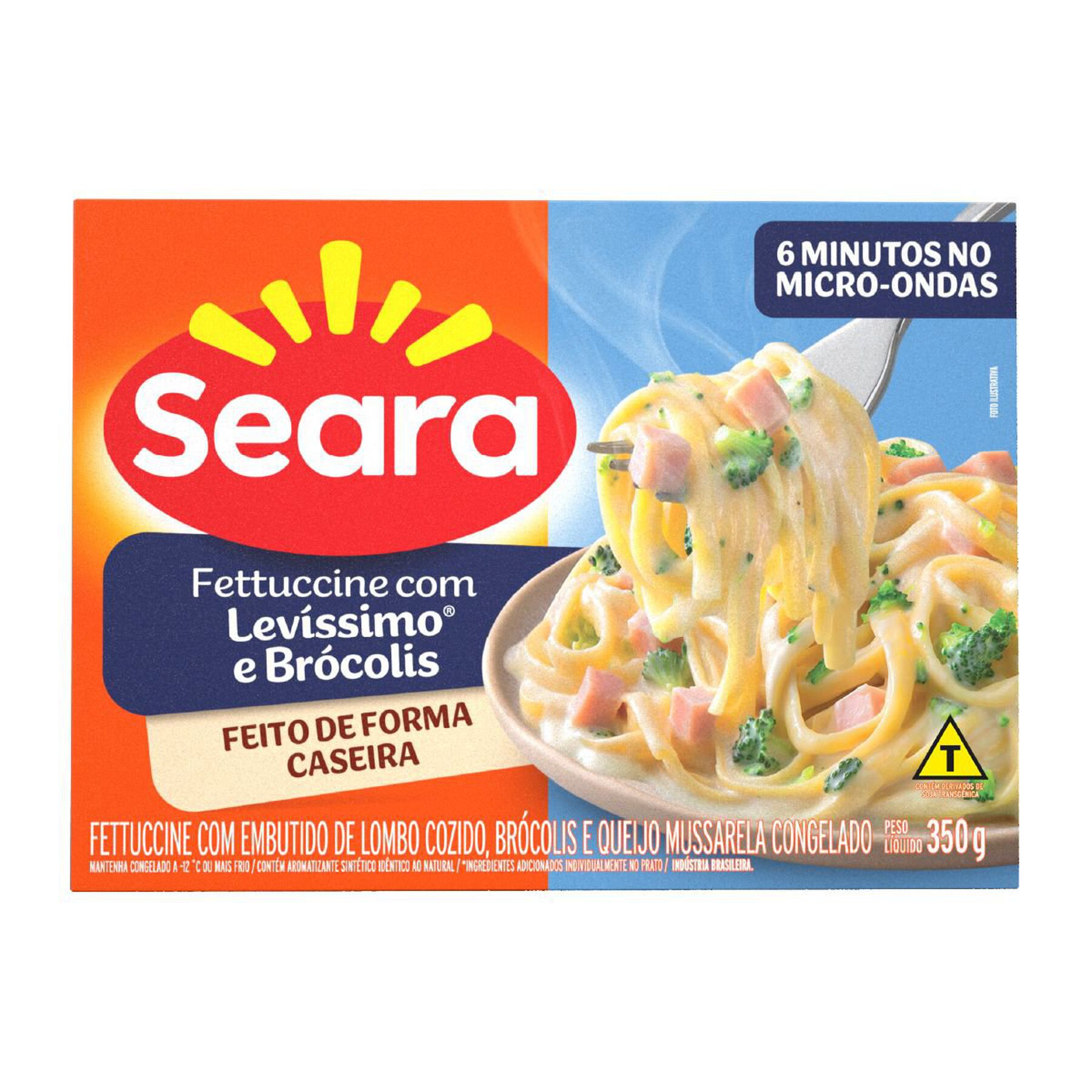 Fettuccine com levíssimo e brócolis Seara 350g