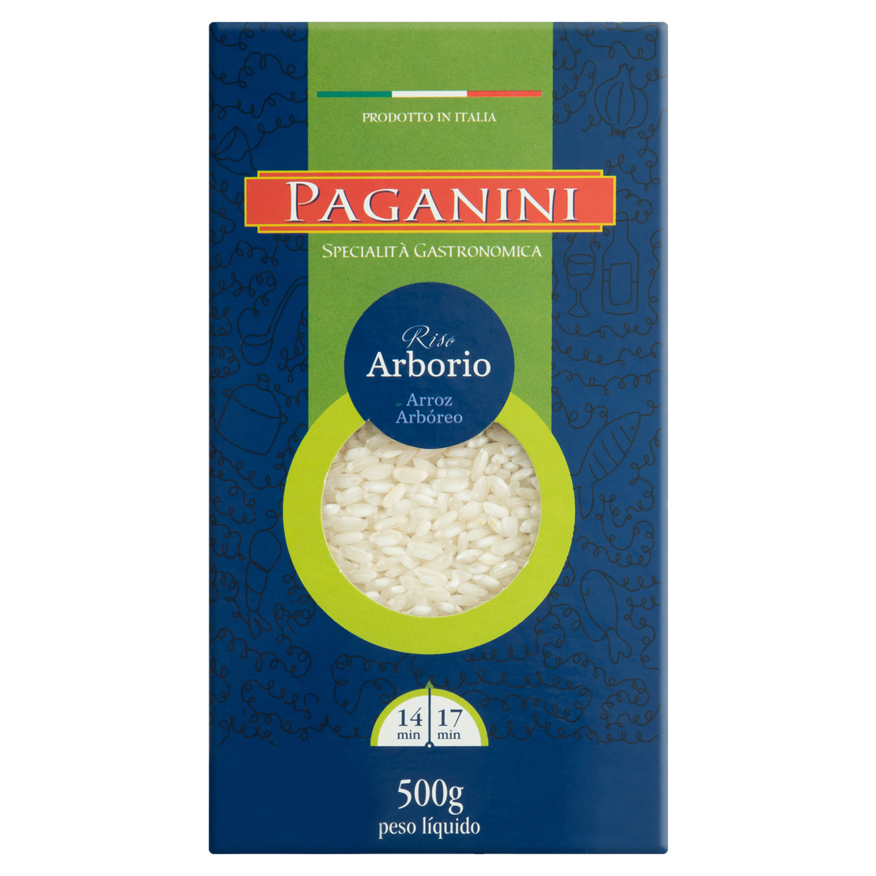 Arroz Arb&oacute;reo Paganini Tipo 1 Caixa 500g