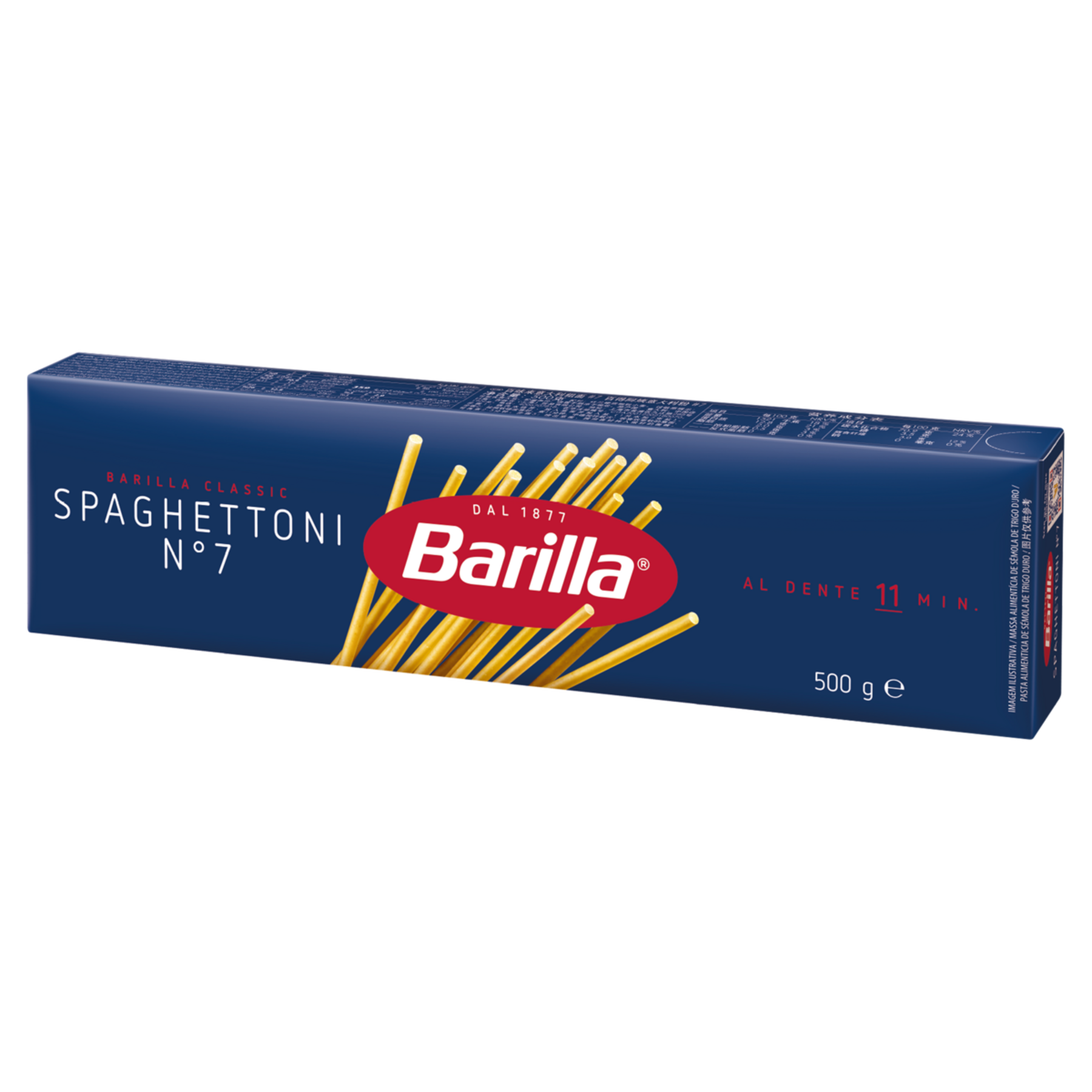 Macarr&atilde;o de S&ecirc;mola de Trigo Duro Spaghettoni 7 Barilla Classic Caixa 500g&nbsp;