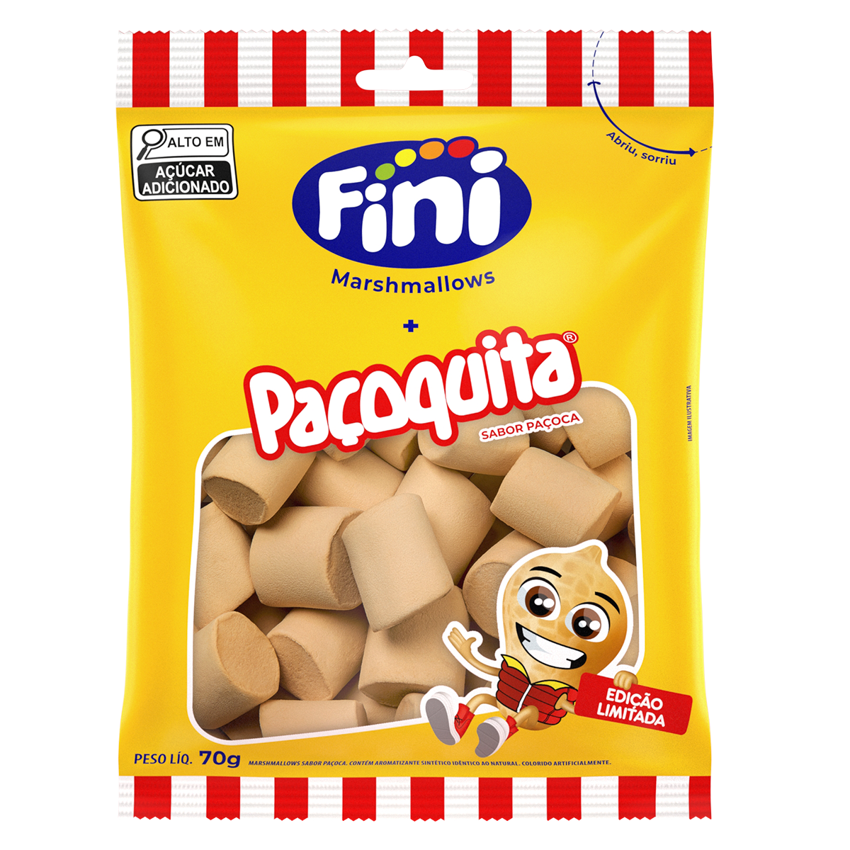 Marshmallow Pa&ccedil;oquita Fini Pacote 70g