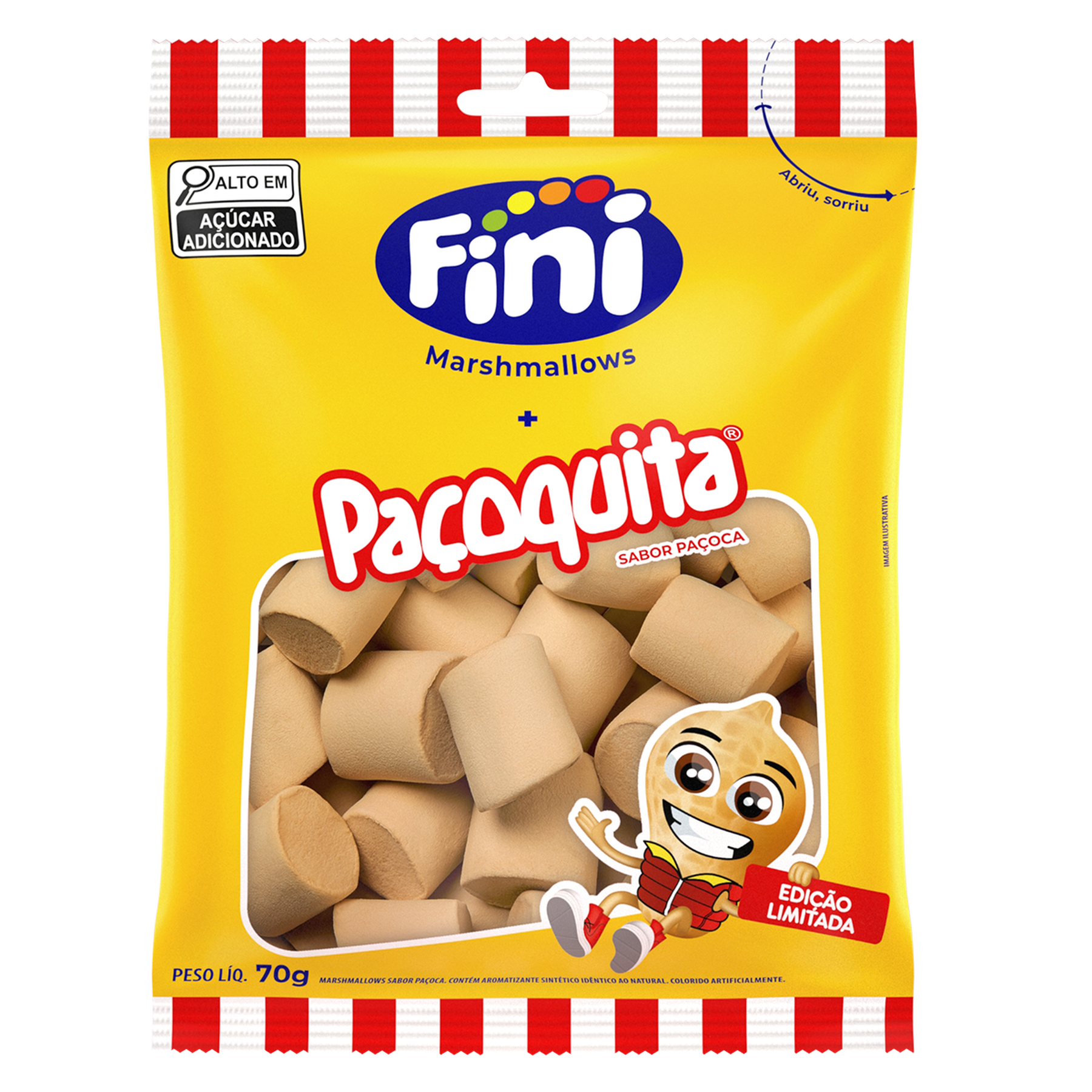 Marshmallow Pa&ccedil;oquita Fini Pacote 70g
