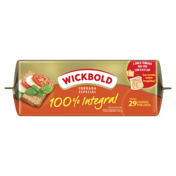 Torrada Especial 100% Integral Wickbold Pacote 140g