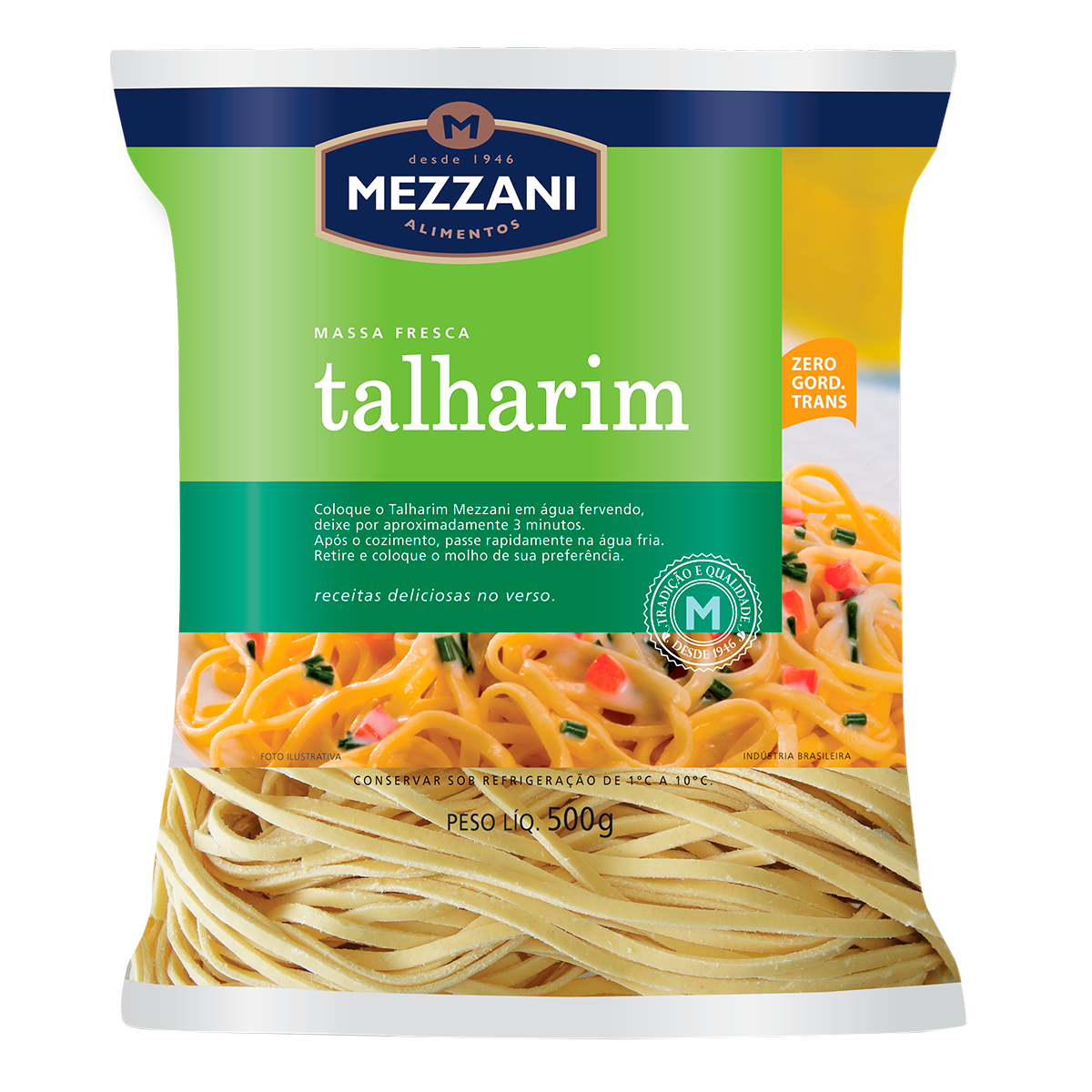 Massa Fresca Talharim Mezzani Pacote 500g