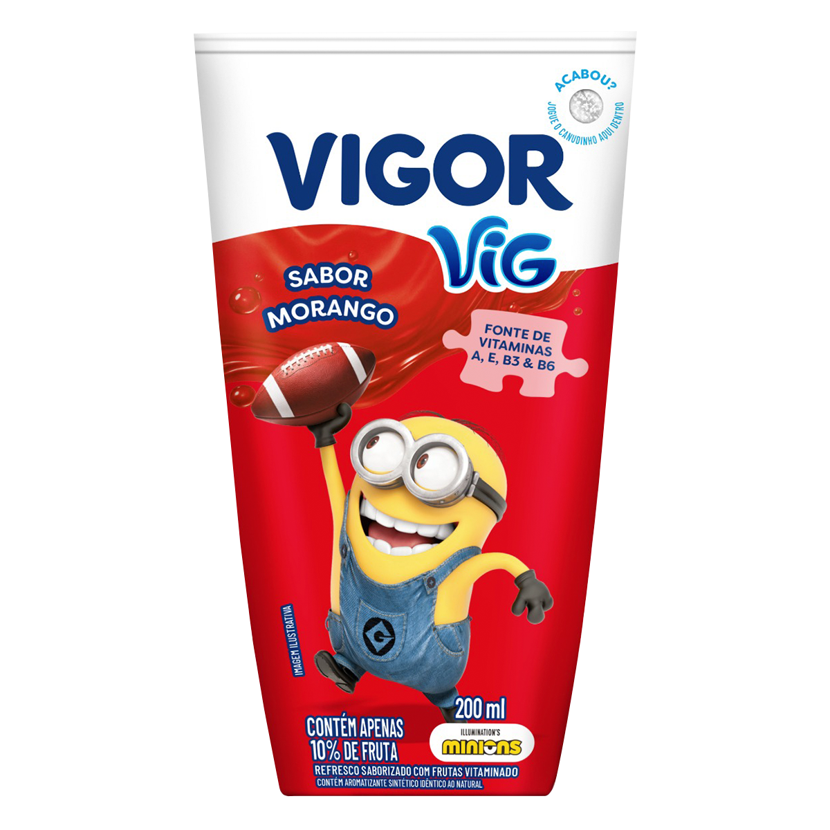 Refresco Ado&ccedil;ado Morango Vig Vigor Caixa 200ml