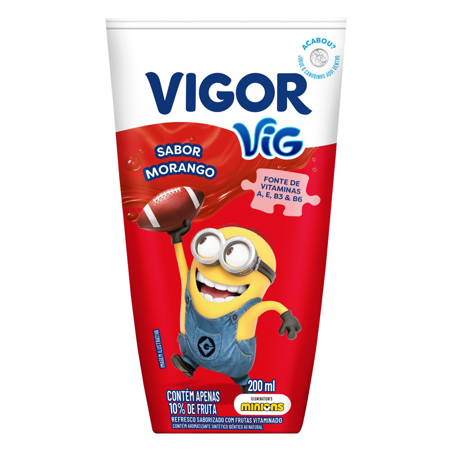 Refresco Ado&ccedil;ado Morango Vig Vigor Caixa 200ml