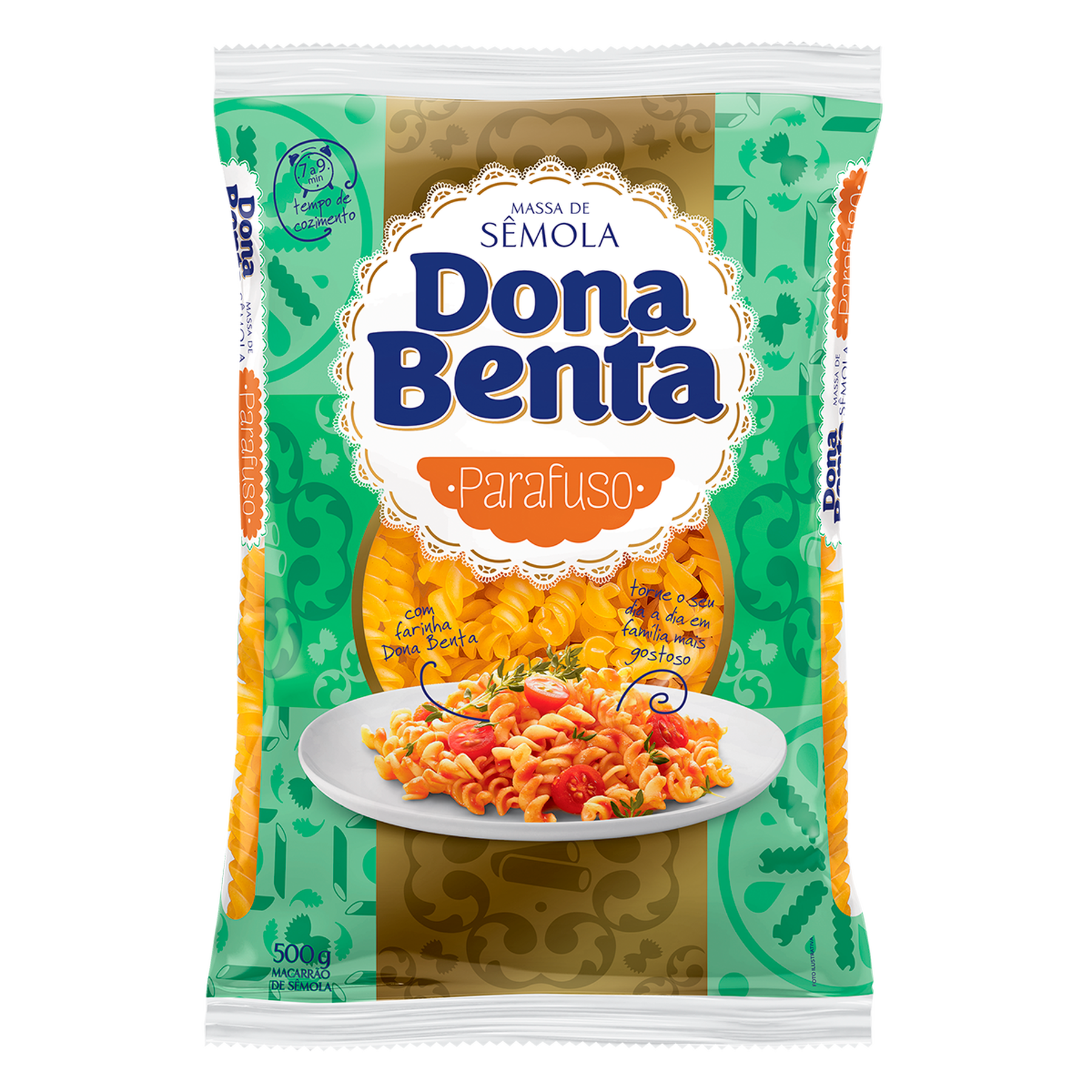 Macarr&atilde;o de S&ecirc;mola Parafuso Dona Benta 500g