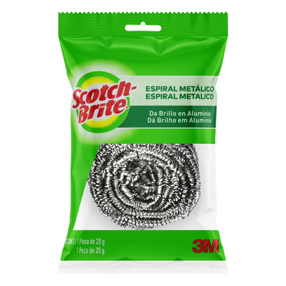 Esponja de A&ccedil;o Espiral Met&aacute;lico Scotch-Brite 20g