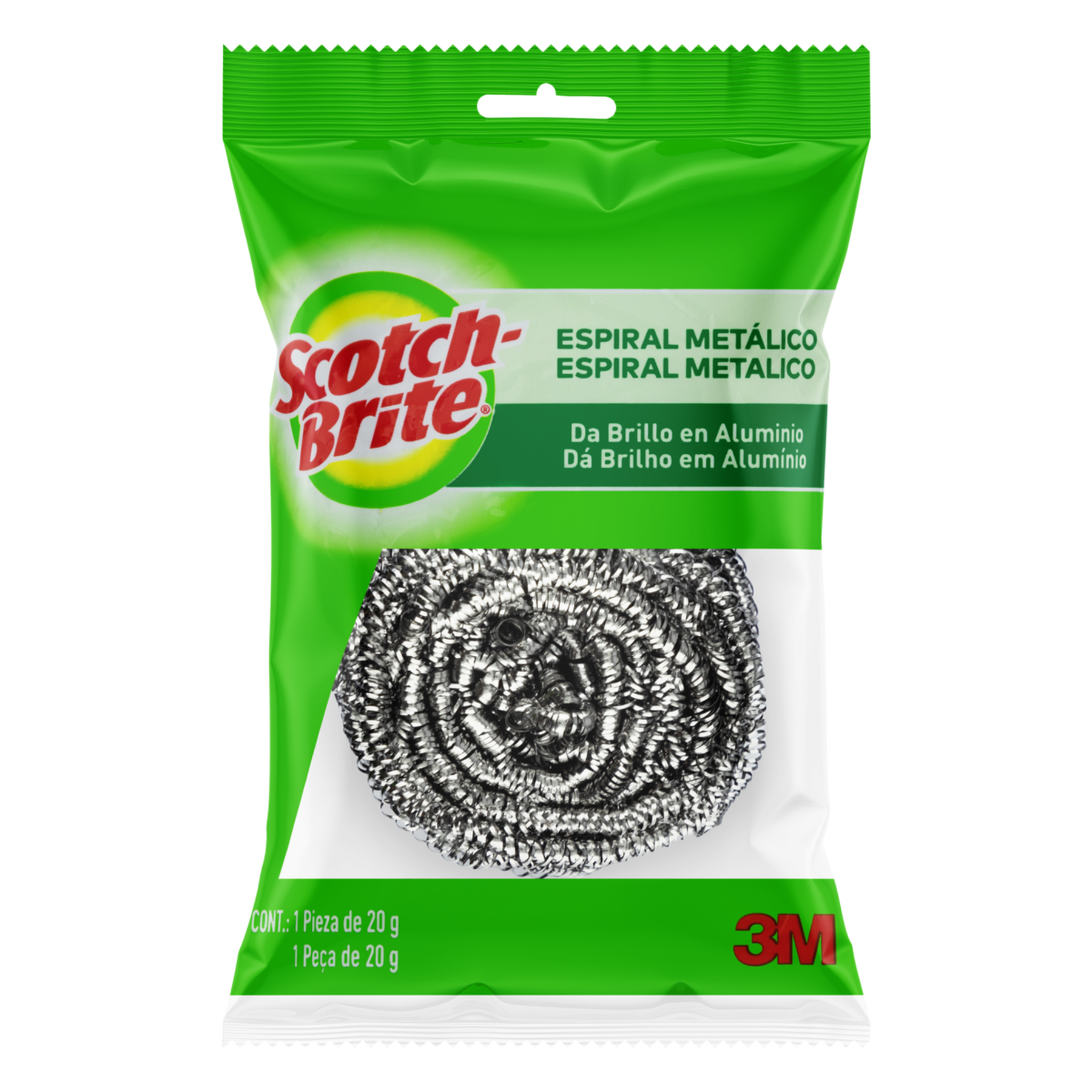 Esponja de Aço Espiral Metálico Scotch-Brite 20g