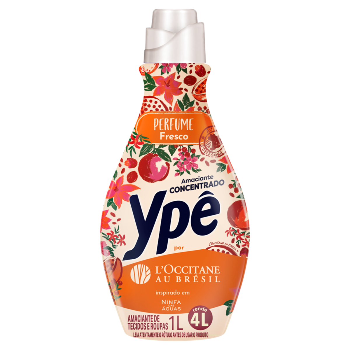 Amaciante de Roupa Concentrado Ninfa das &Aacute;guas L'Occitane au Br&eacute;sil Yp&ecirc; Frasco 1l