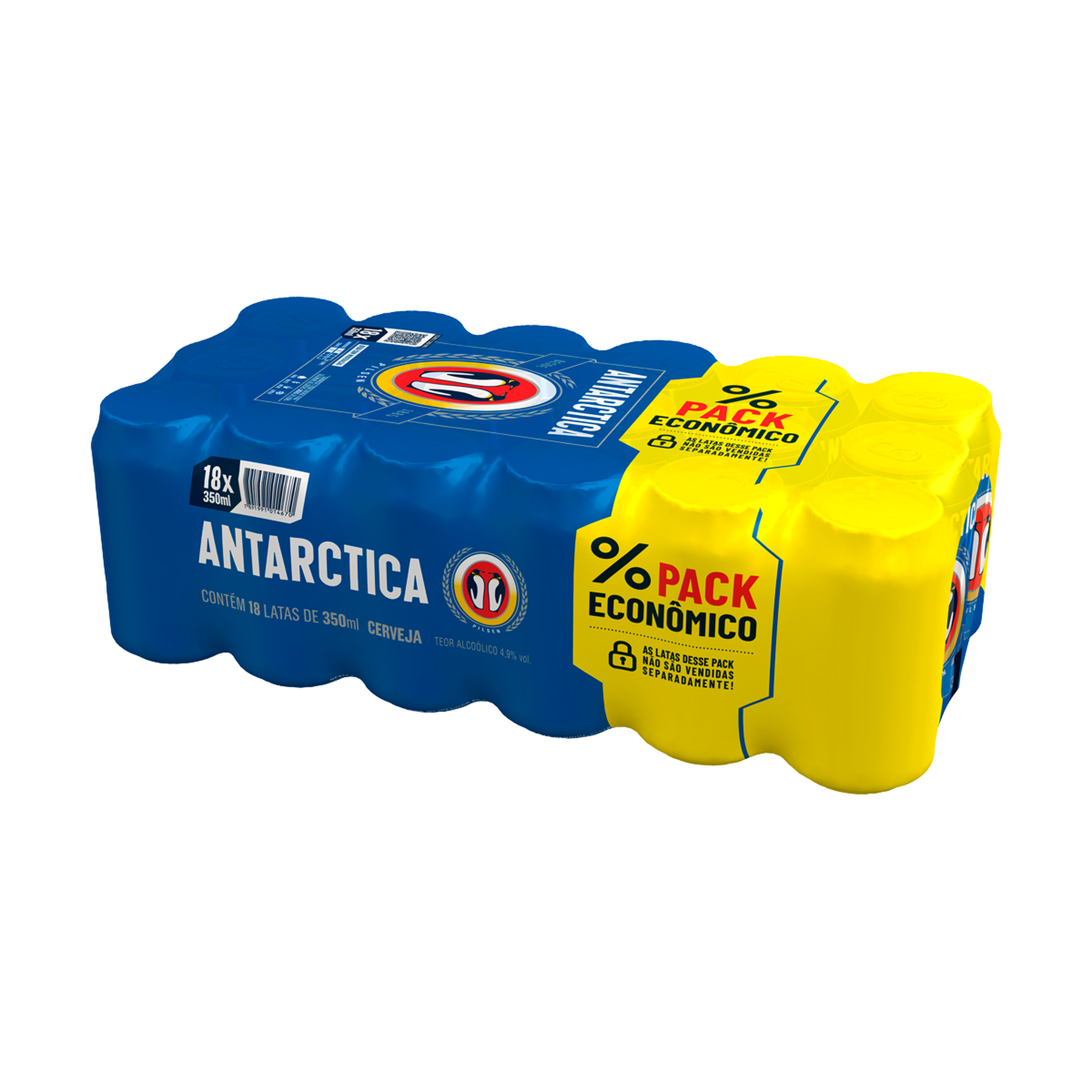 Cerveja Antarctica Lata 350ml - Pack Promocional C/18 Unidades