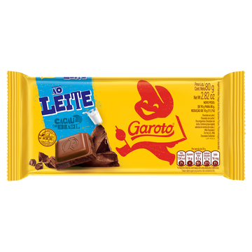 Chocolate ao Leite Garoto Pacote 80g