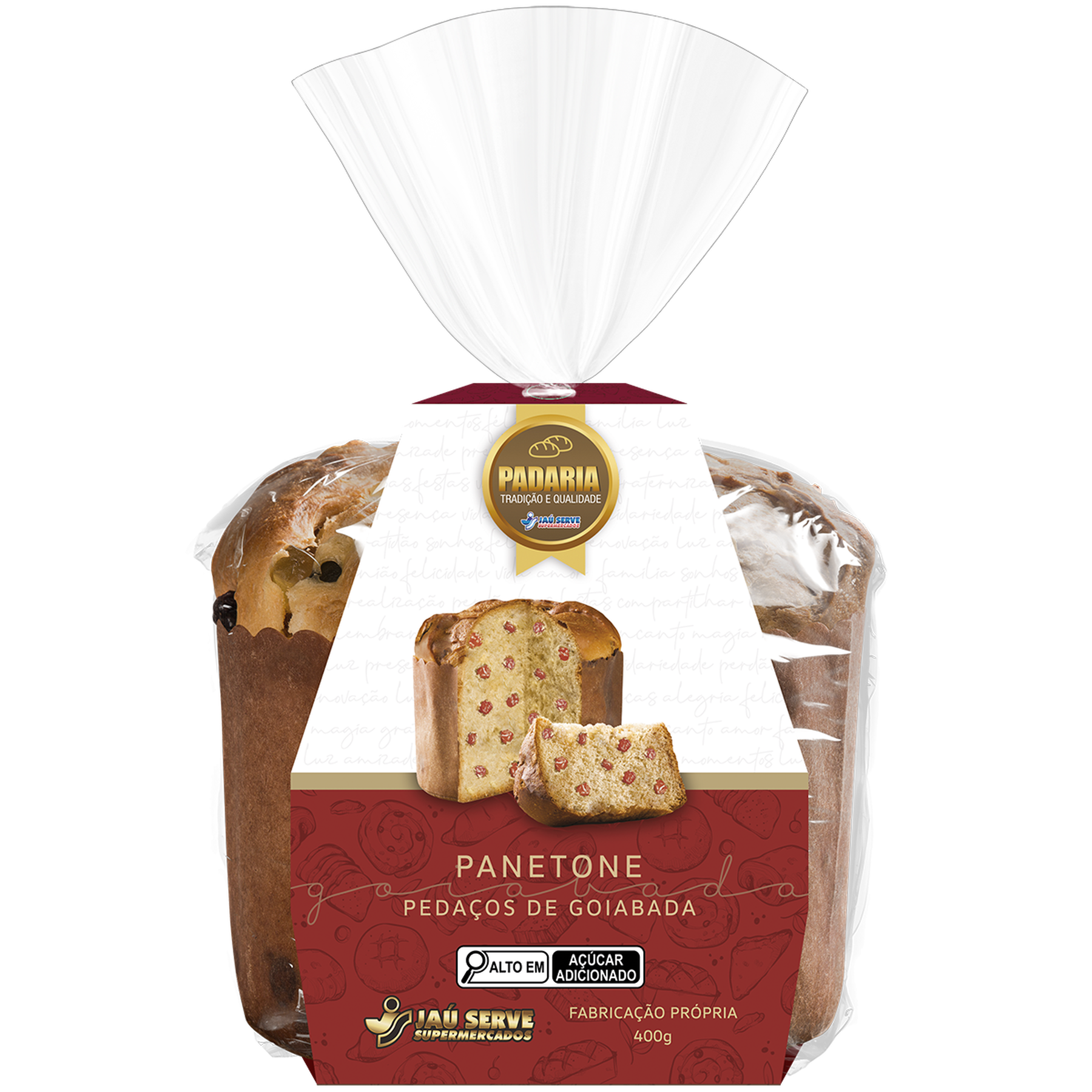Panetone com Peda&ccedil;os de Goiabada 400g