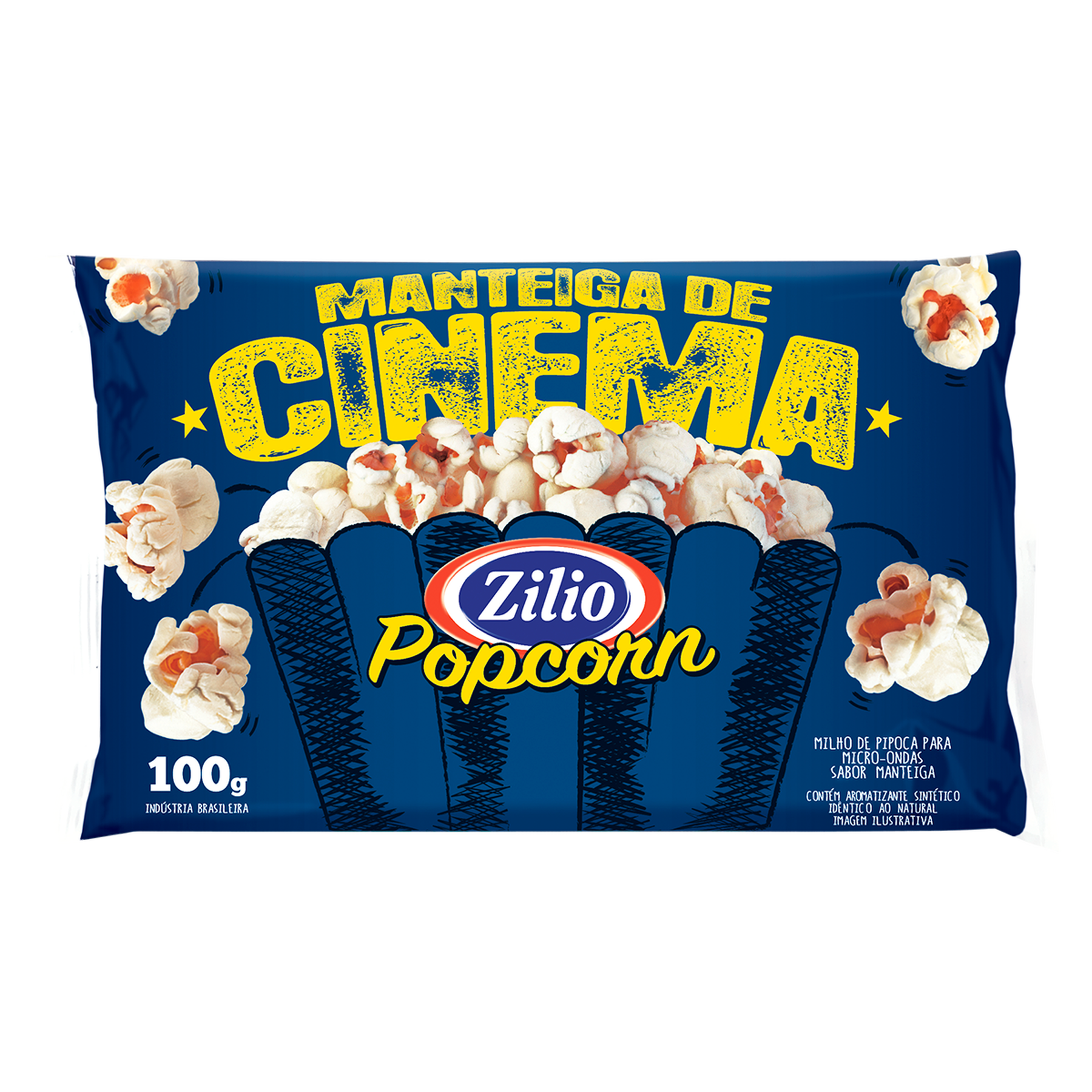 Pipoca para Micro-ondas Popcorn Manteiga de Cinema Zilio 100g
