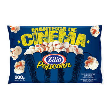 Pipoca para Micro-ondas Popcorn Manteiga de Cinema Zilio 100g
