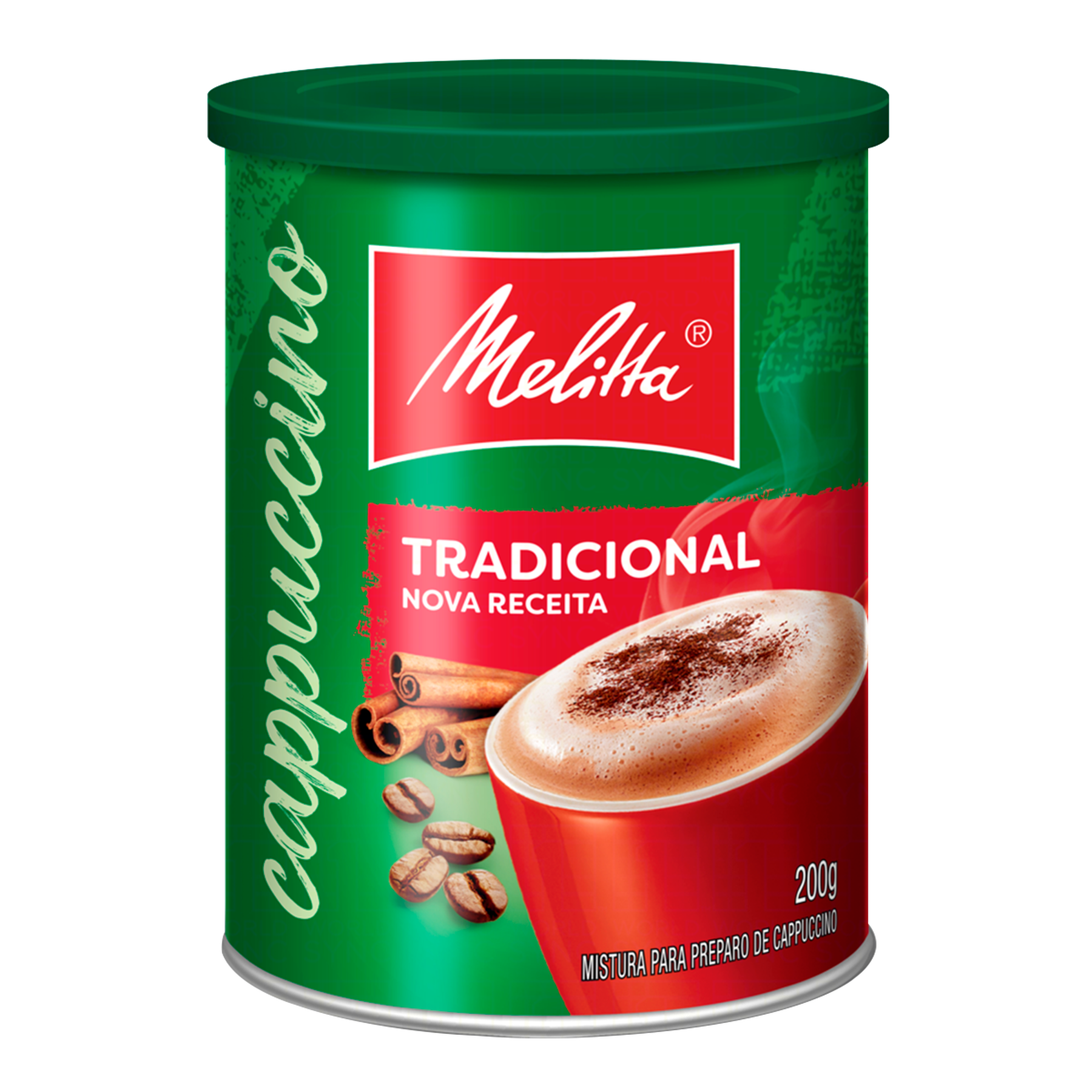 Cappuccino Solúvel Tradicional Melitta Lata 200g