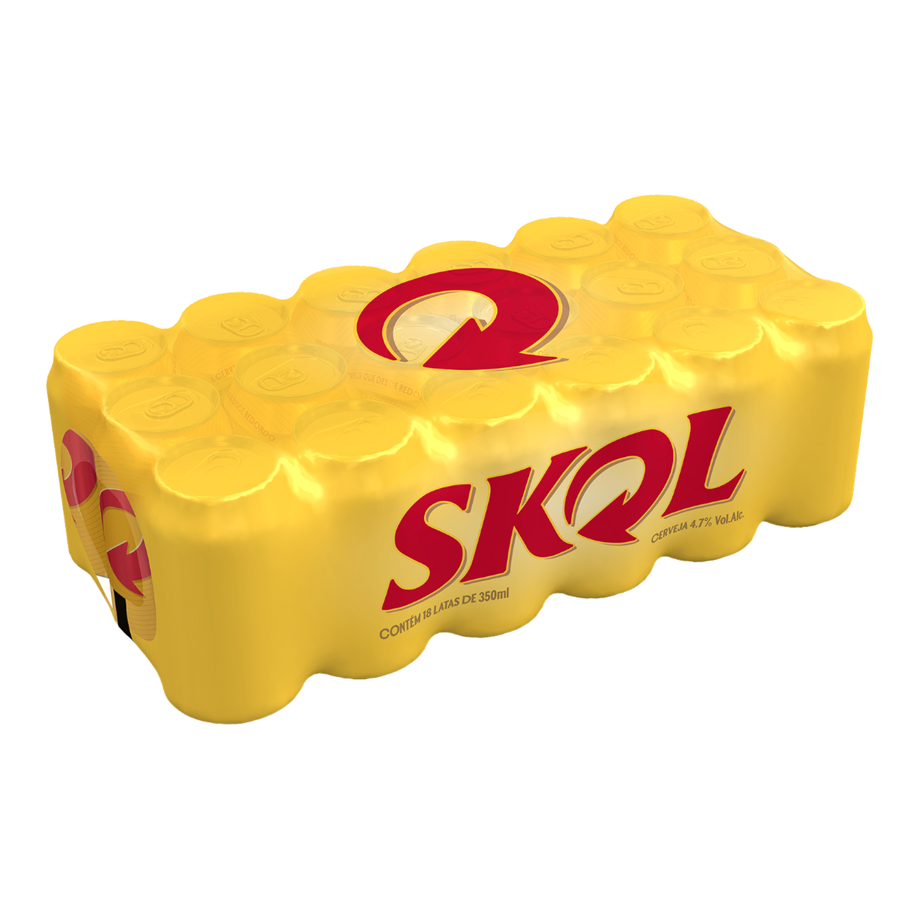 Cerveja Pilsen Skol Lata 350ml Pack C/18 Unidades
