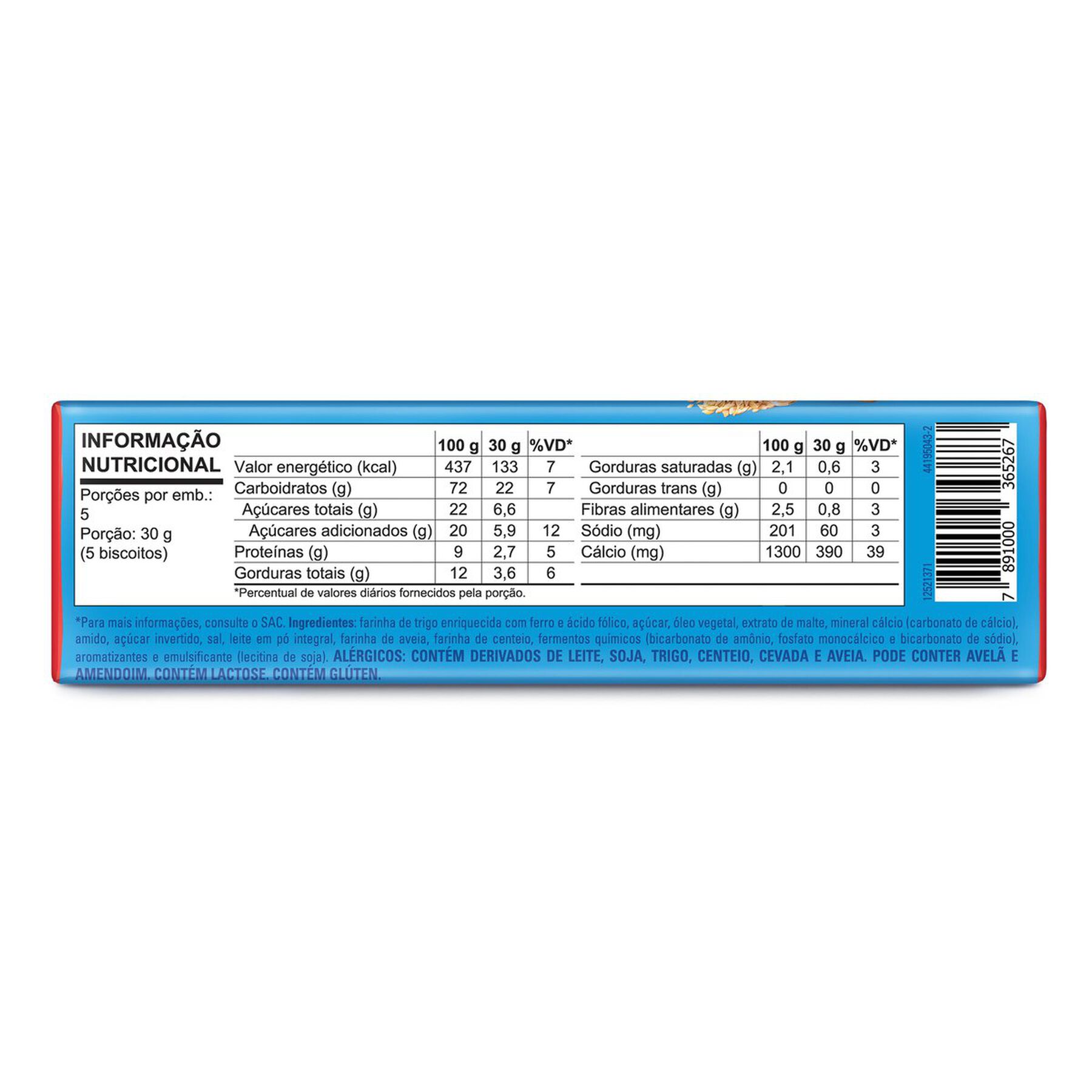 Biscoito Leite Maltado Passatempo Nestlé 150g