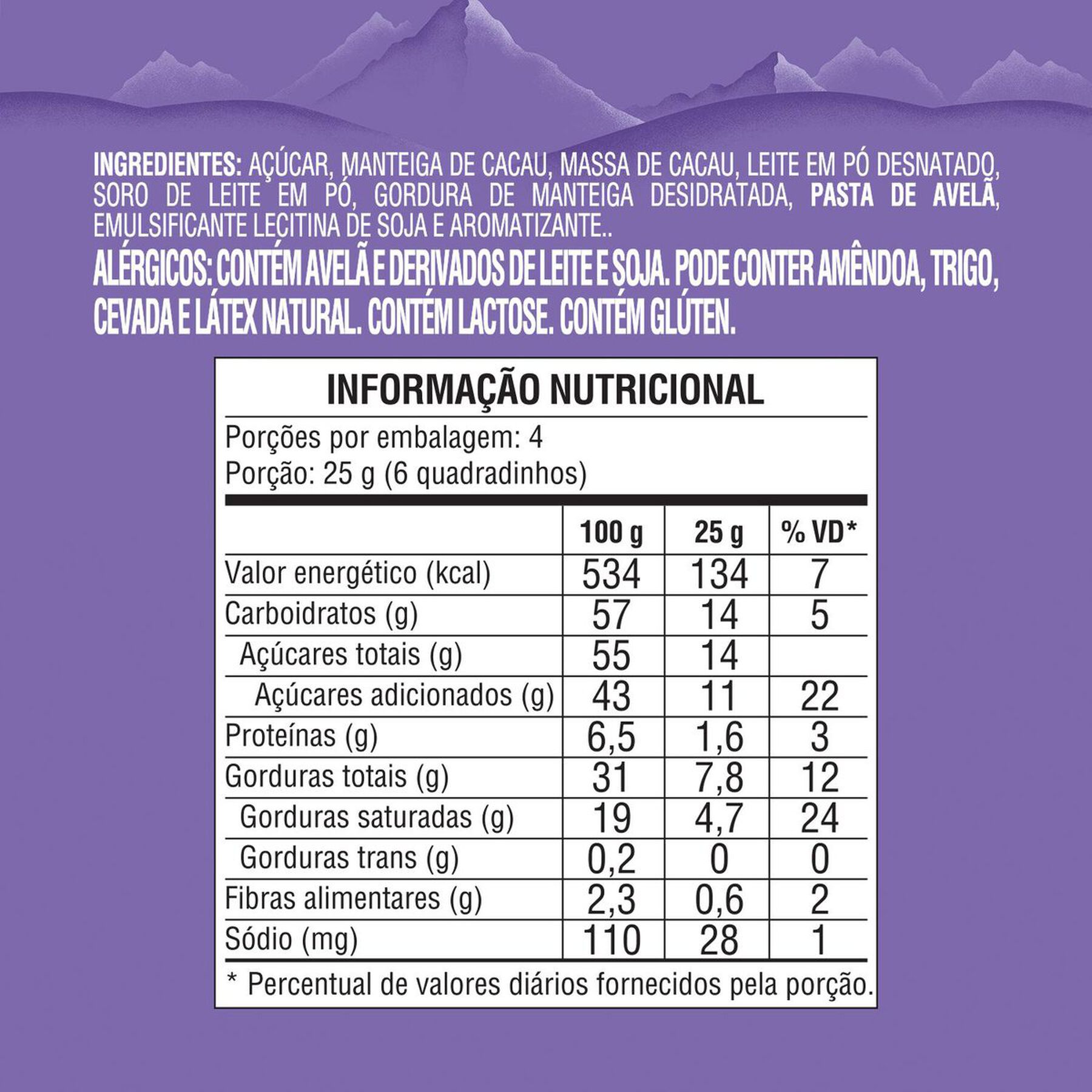 Barra de Chocolate ao Leite Milka 100g