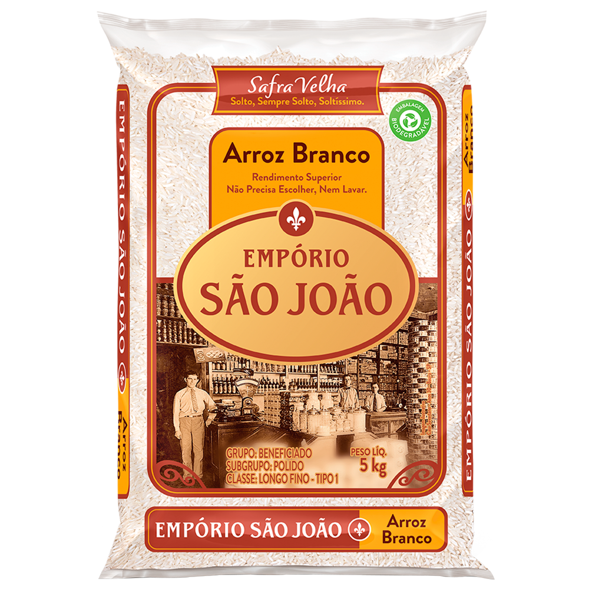 Arroz Emp&oacute;rio S&atilde;o Jo&atilde;o Pacote 5kg