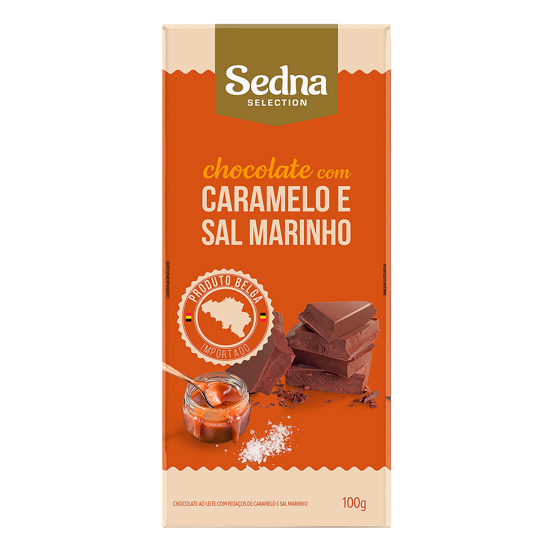 Chocolate com Caramelo e Sal Marinho Sedna Selection 100g