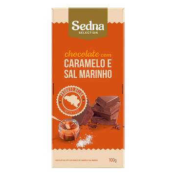 Chocolate com Caramelo e Sal Marinho Sedna Selection 100g