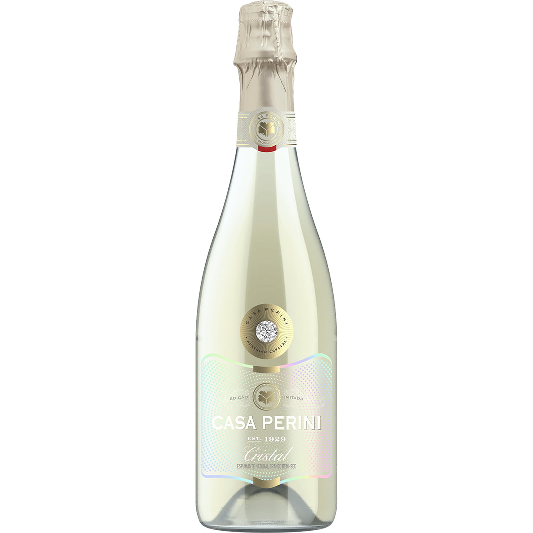 Espumante Branco Demi-Sec Cristal Casa Perini Garrafa 750ml