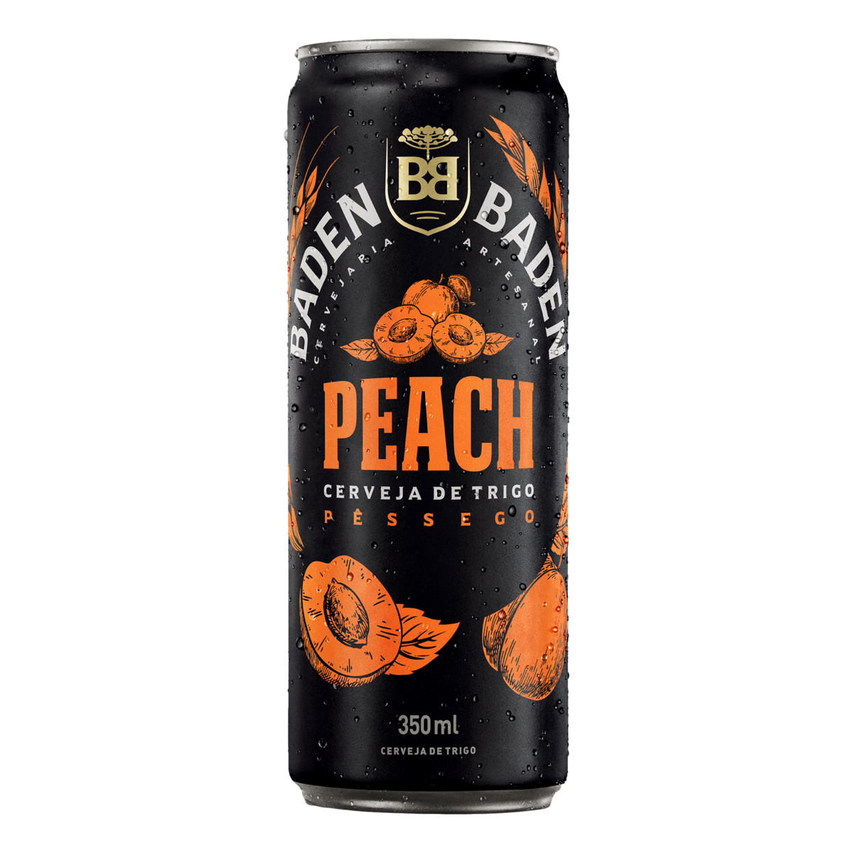 Cerveja Peach P&ecirc;ssego Baden Baden Lata 350ml
